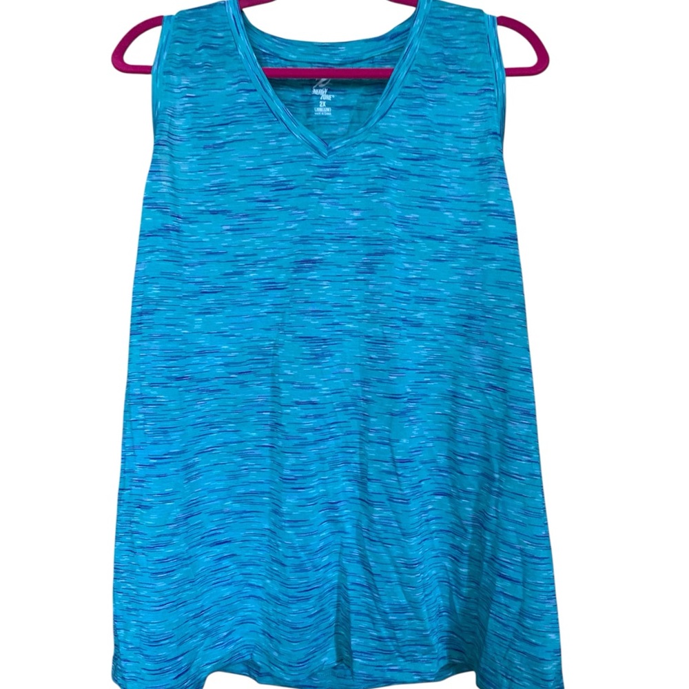 Energy Zone Teal and Blue Activewear Top